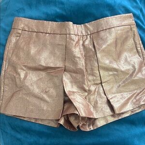 J. Crew Gold High Waist Glamorous Skort